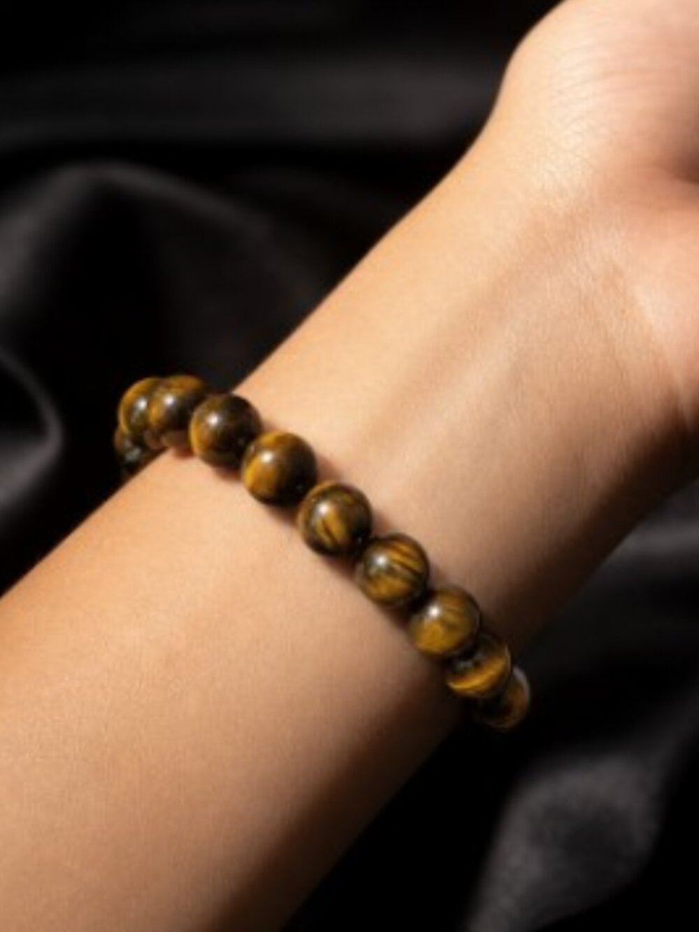 Handmade Tiger’s Eye Stretch Bracelet, 8mm Natural Stone, Fits 6.5–7" Wrist - Picture 3 of 10